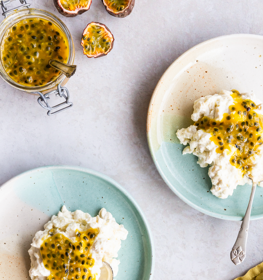 Risalamande med passionsfrugtsauce